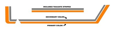 2020 &amp; Up Jeep Gladiator Retro Scrambler Style #1 Side Stripes