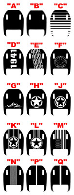 Jeep Gladiator JT Wrangler JL JLU Mojave Hood Graphics Wrangler Rubicon 392