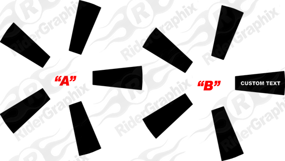 2010 - 2013 Chevrolet Camaro 20&quot; Wheel Spoke Decal kit