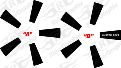 2010 - 2013 Chevrolet Camaro 20" Wheel Spoke Decal kit