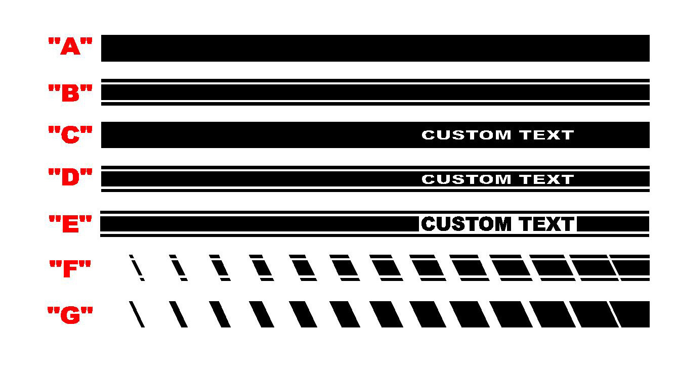 2021-up Ford Bronco Rocker Stripe Side Graphics Kit
