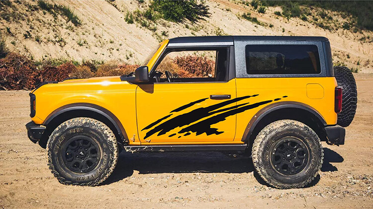 2021-up Ford Bronco Large Splash Vinyl Graphics Kit