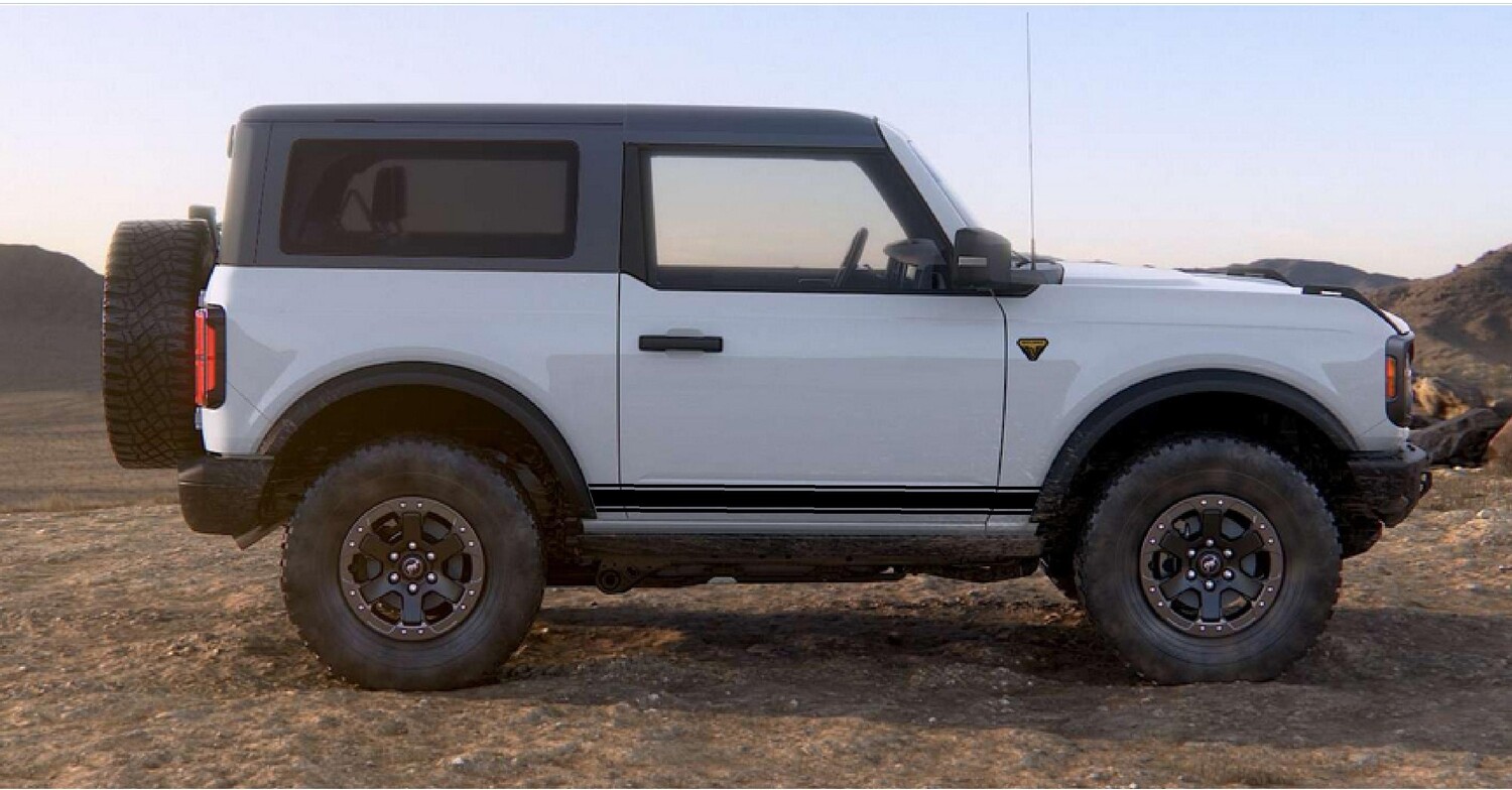 2021-up Ford Bronco Rocker Stripe Side Graphics Kit