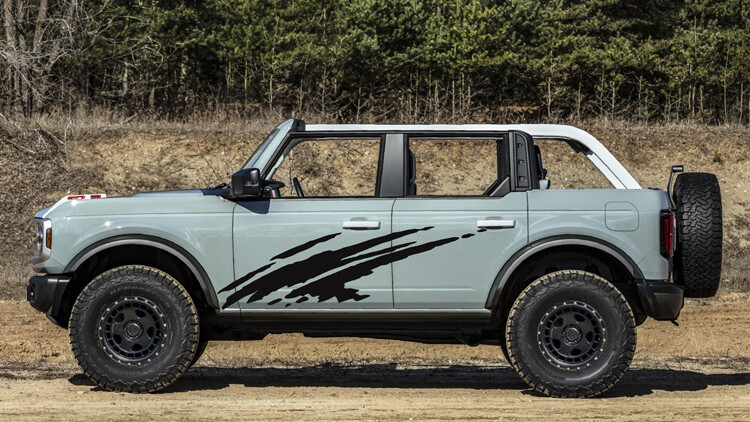 2021-up Ford Bronco Large Splash Vinyl Graphics Kit
