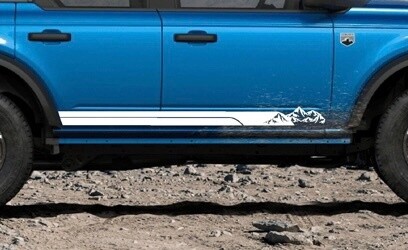 2021-up Ford Bronco Rocker Stripe Side Graphics Kit #2