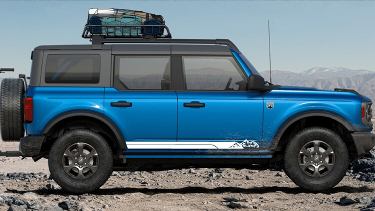 2021-up Ford Bronco Rocker Stripe Side Graphics Kit #2