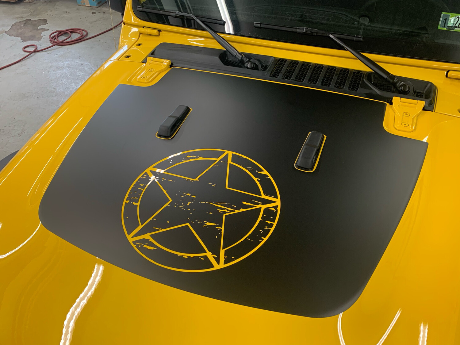 2018 - up Jeep Gladiator JT Wrangler JL JLU Hood Blackout Vinyl Graphics