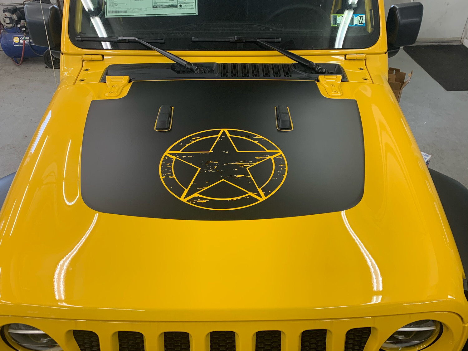 2018 - up Jeep Gladiator JT Wrangler JL JLU Hood Blackout Vinyl Graphics