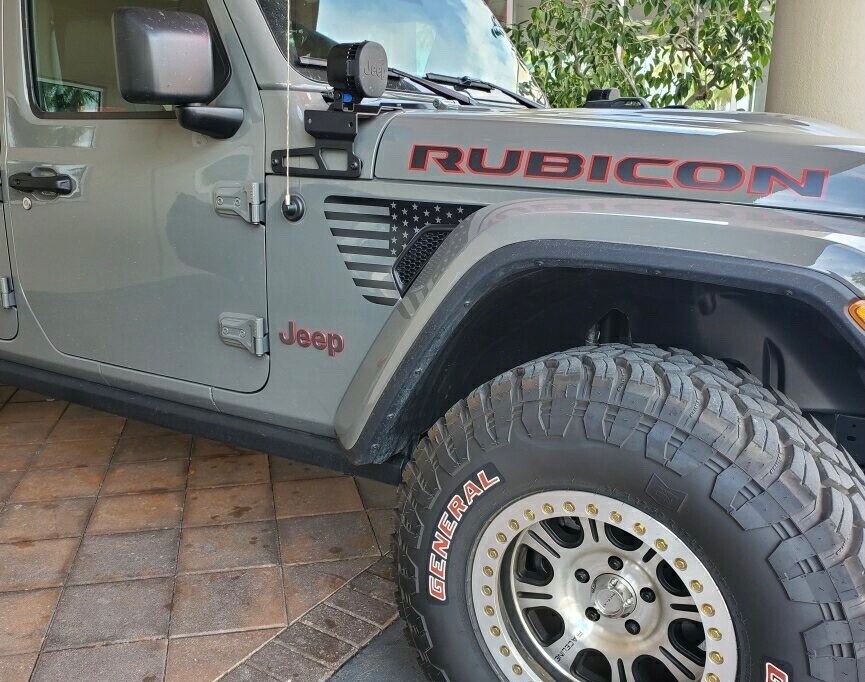 2018 - up Jeep Gladiator JT Wrangler JL JLU Gravity Style Fender Vent Blackout Vinyl Graphics
