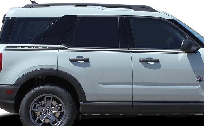 2021-up Bronco Sport "Linear" Side Decal Graphics
