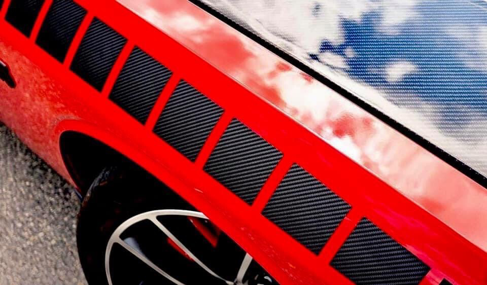 2008 - Up Dodge Challenger Gen 2 AAR Style Full Upper Strobe Stripes