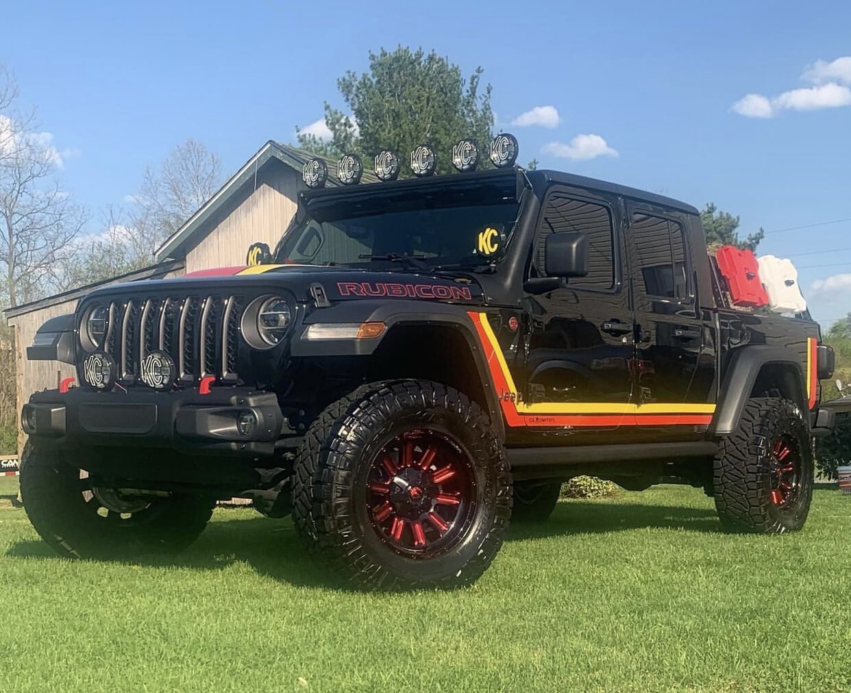 2020 & Up Jeep Gladiator Retro Scrambler Style #1 Side Stripes