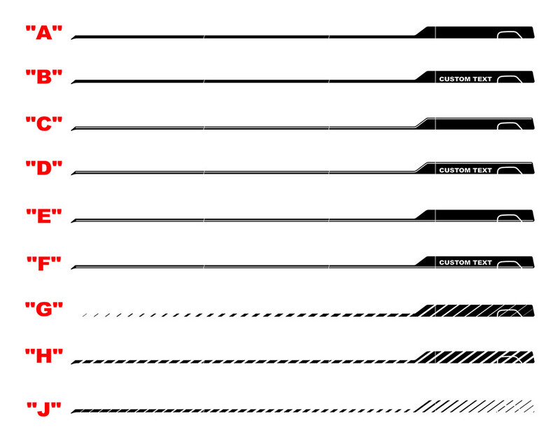 2021-up Ford Bronco Full Length Upper Side Stripe Kit