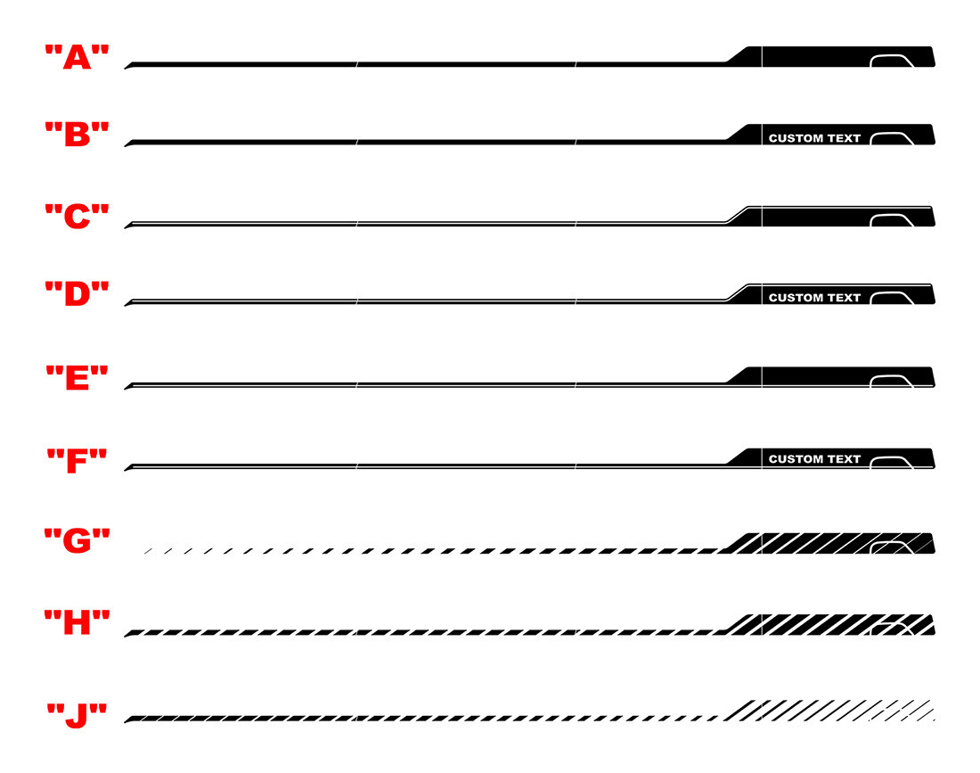 2021-up Ford Bronco Full Length Upper Side Stripe Kit