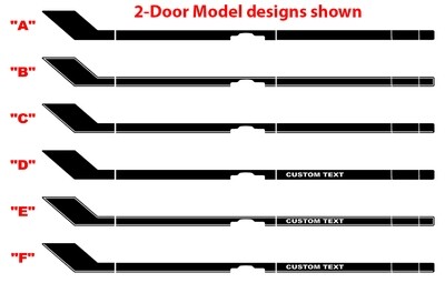 2021-up Ford Bronco Retro Special Decor Style SIDE Graphics Kit (Below Body Line)