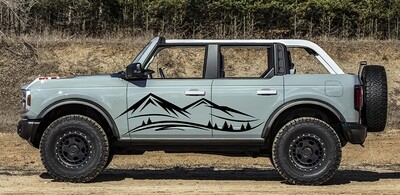 2021-up Ford Bronco Large Bodyside Mountain Graphics Kit