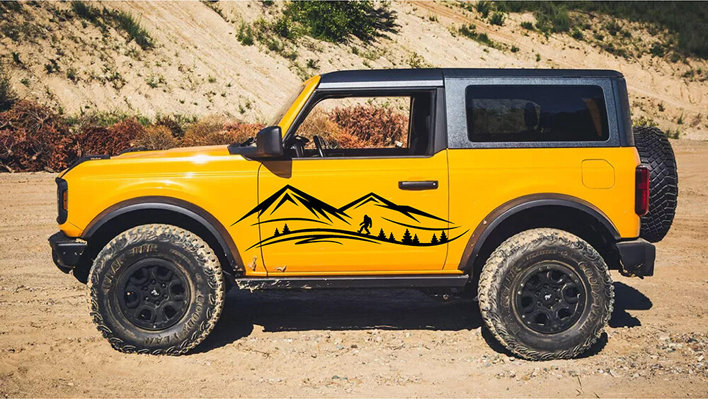 2021-up Ford Bronco Large Bodyside Mountain Graphics Kit