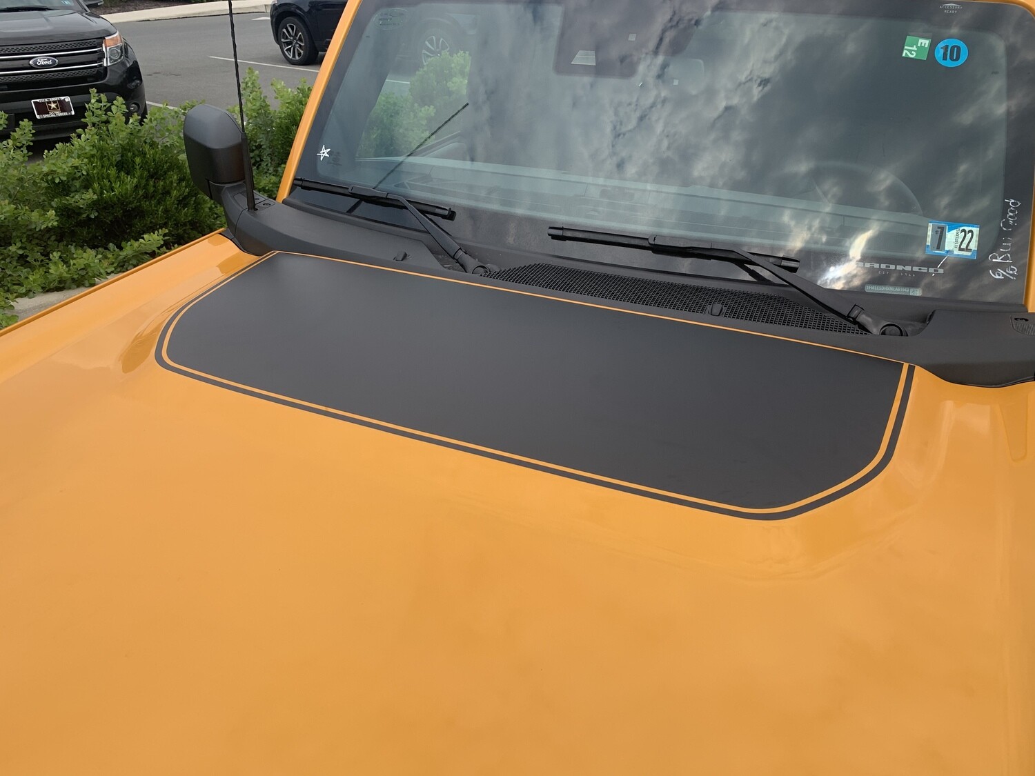 2021-up Ford Bronco Hood Bump Vinyl Graphics Kit