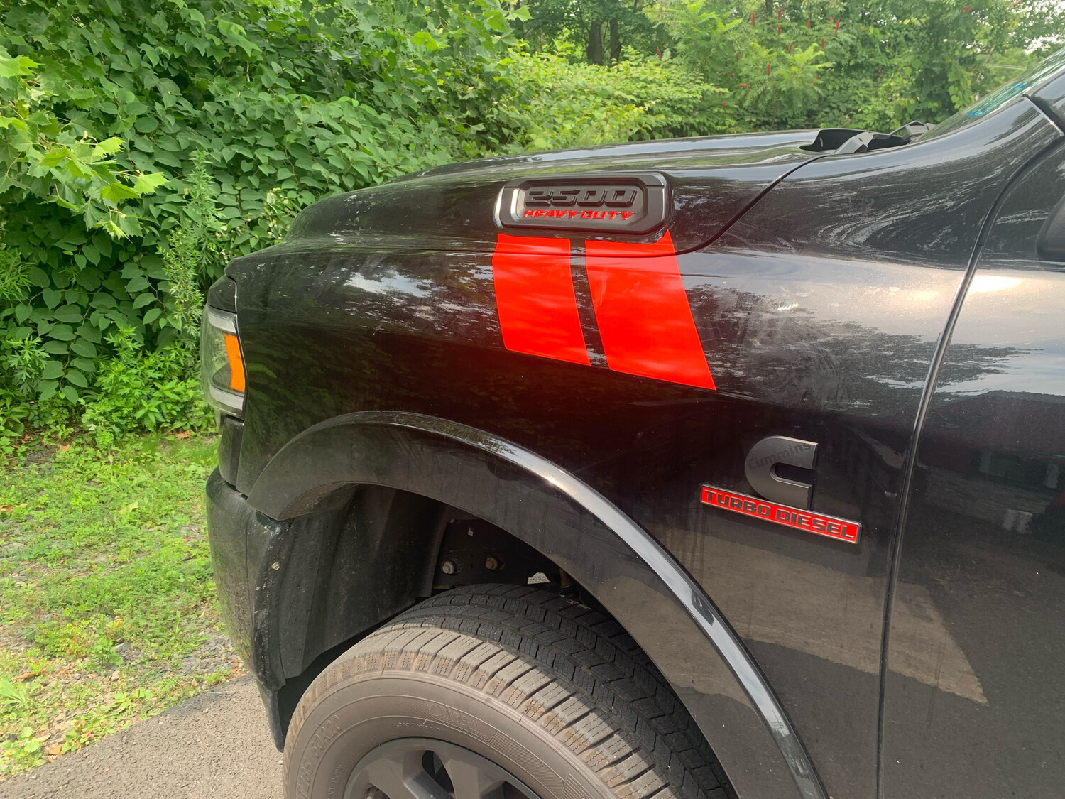 2019 - Up Dodge Ram 1500/2500HD/3500HD Hood to Fender Hash Stripes