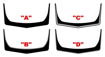 2021-up Ford Bronco Retro Explorer #2 Style Hood Bump Surround Vinyl Graphics Kit