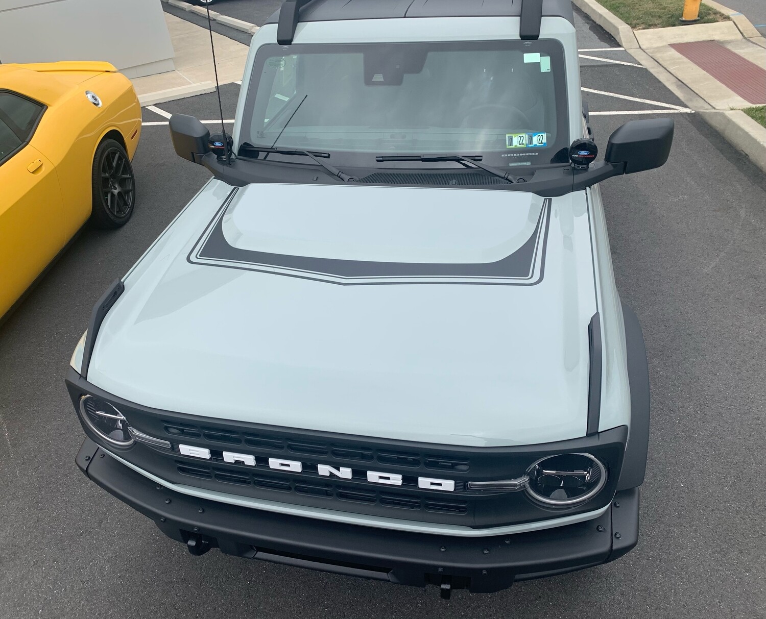 2021-up Ford Bronco Retro Explorer #2 Style Hood Bump Surround Vinyl Graphics Kit