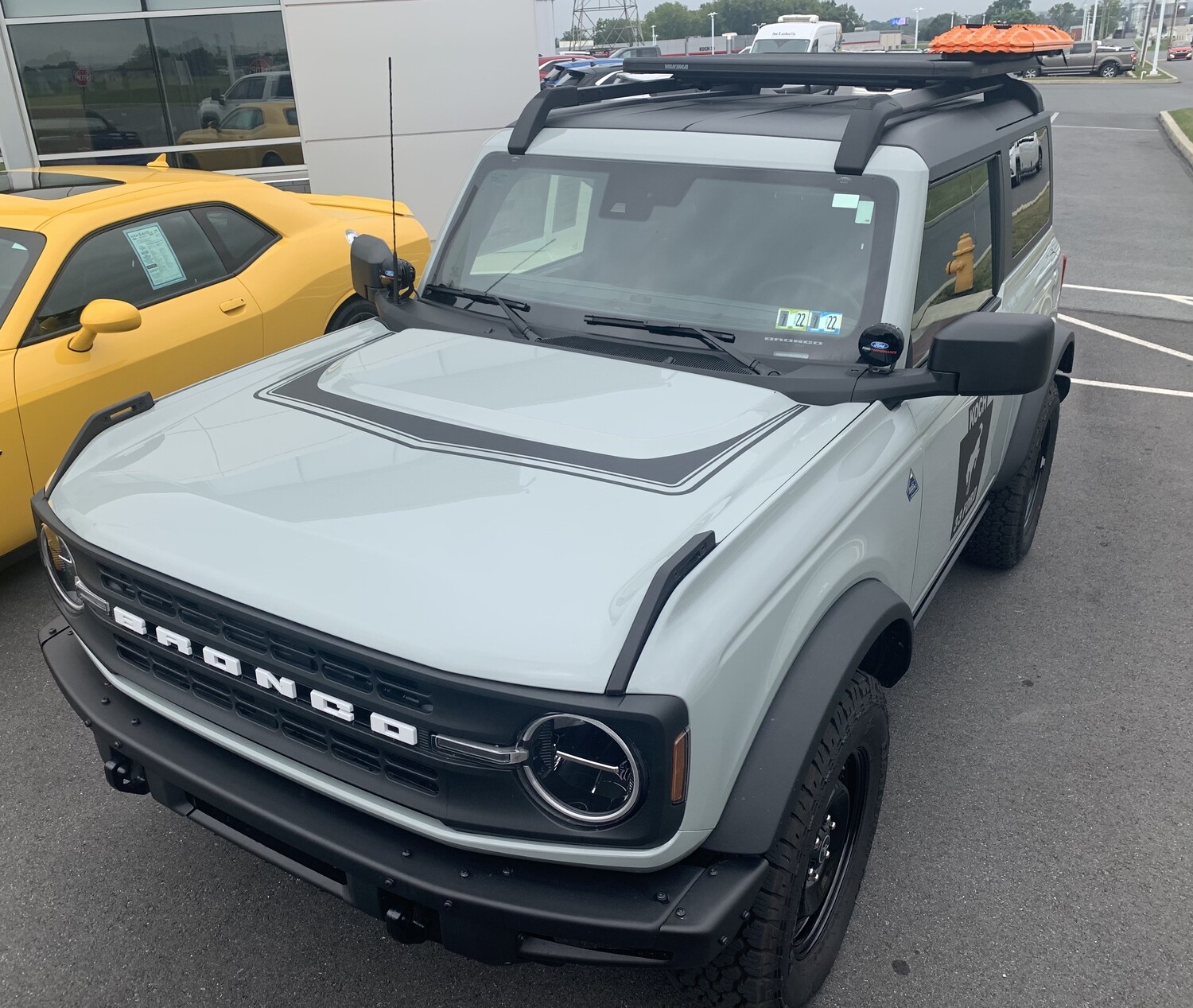 2021-up Ford Bronco Retro Explorer #2 Style Hood Bump Surround Vinyl Graphics Kit