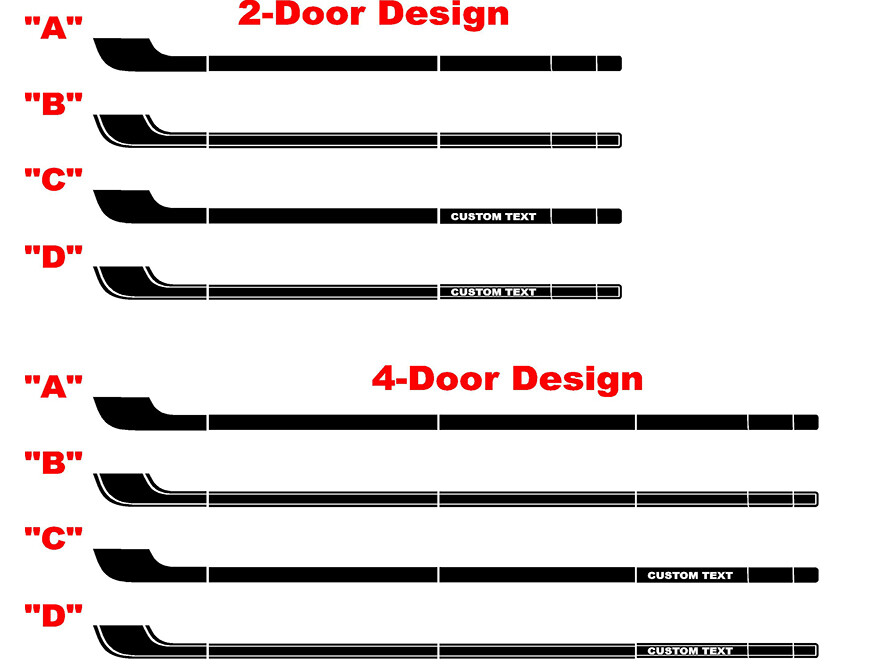 2021-up Ford Bronco Retro Special Decor Style Side/Hood Graphics Kit (Above Body Line)