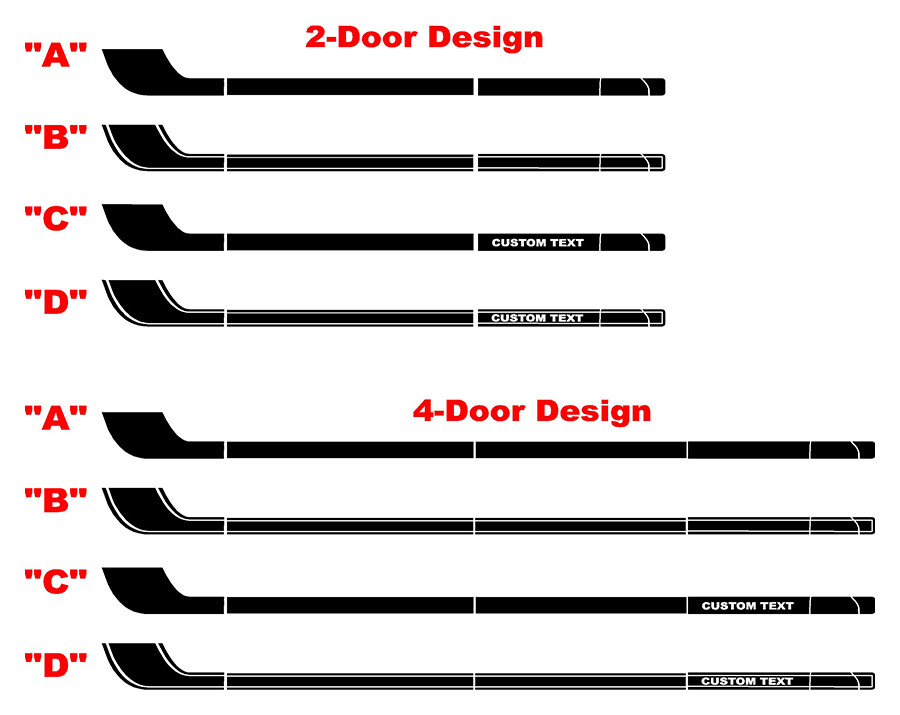 2021-up Ford Bronco Retro Special Decor Style Side/Hood Graphics Kit (Centered on Body Line)