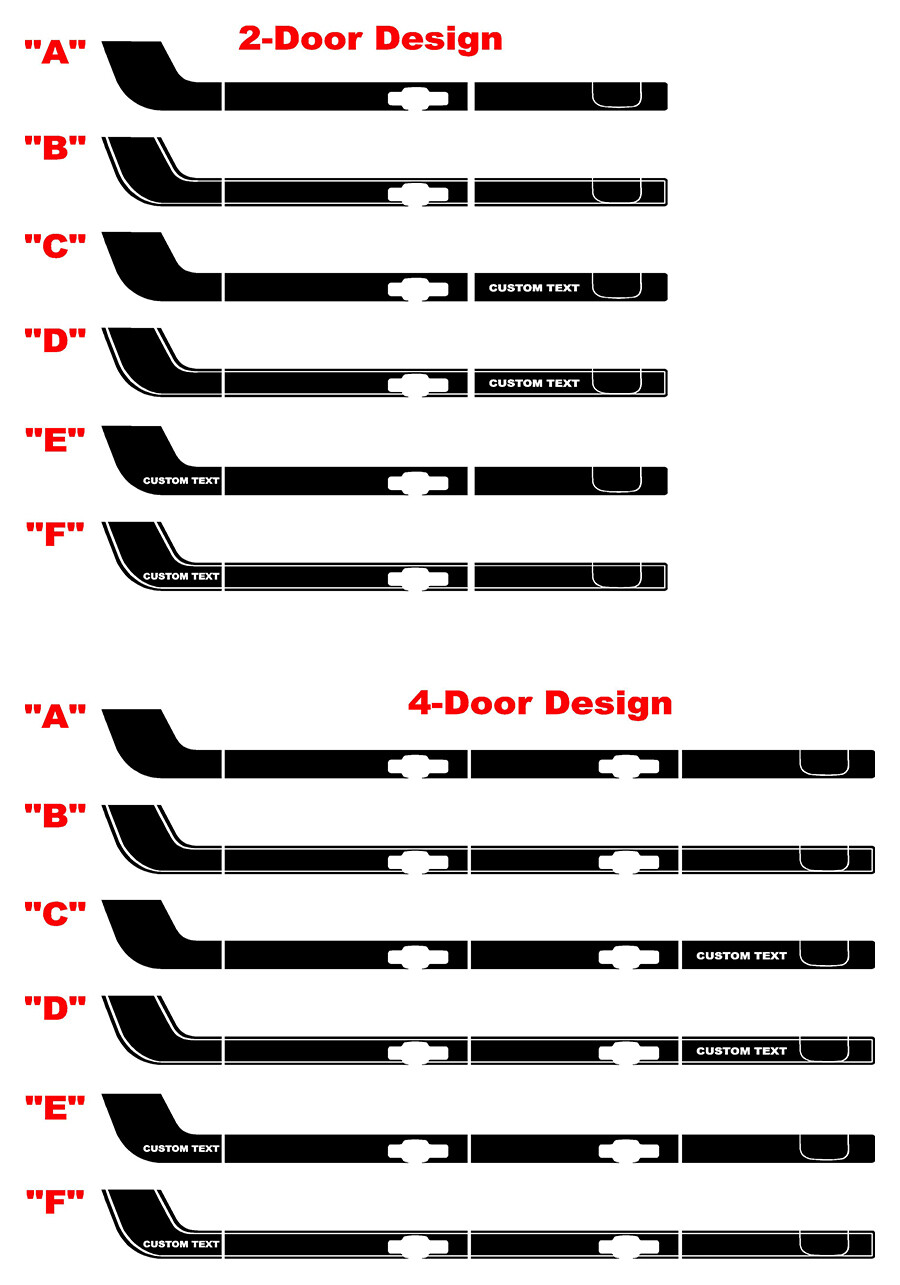 2021-up Ford Bronco Retro Special Decor Style Side/Hood Graphics Kit (Below Body Line Wide Stripe)