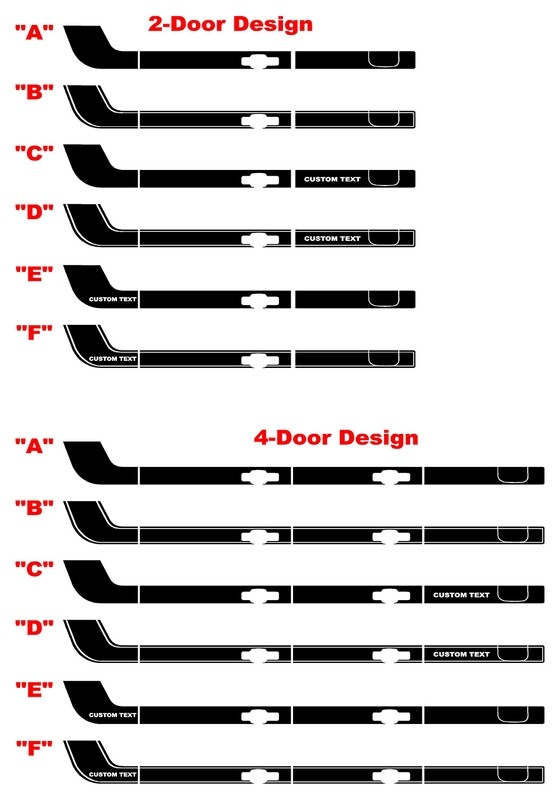 2021-up Ford Bronco Retro Special Decor Style Side/Hood Graphics Kit (Below Body Line Wide Stripe)