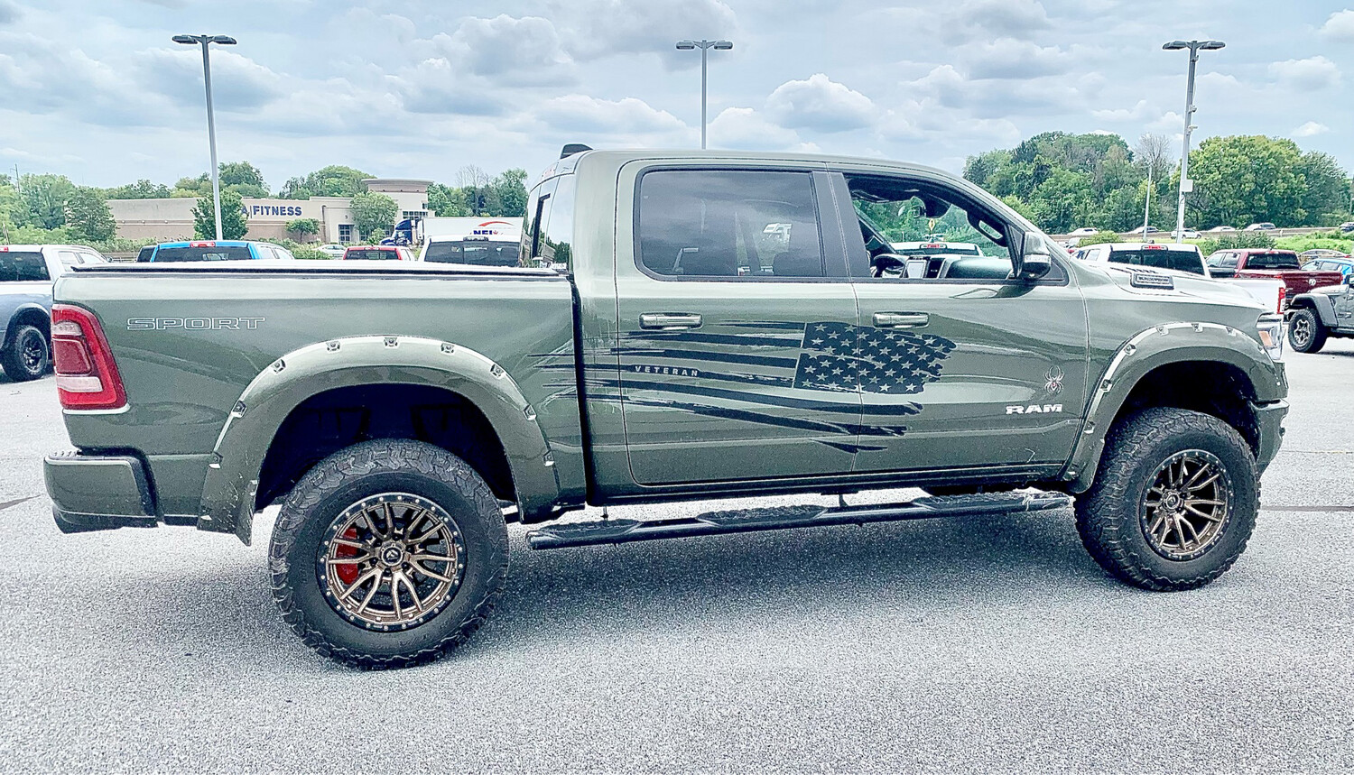 Large Tattered Flag Graphics Universal Fit