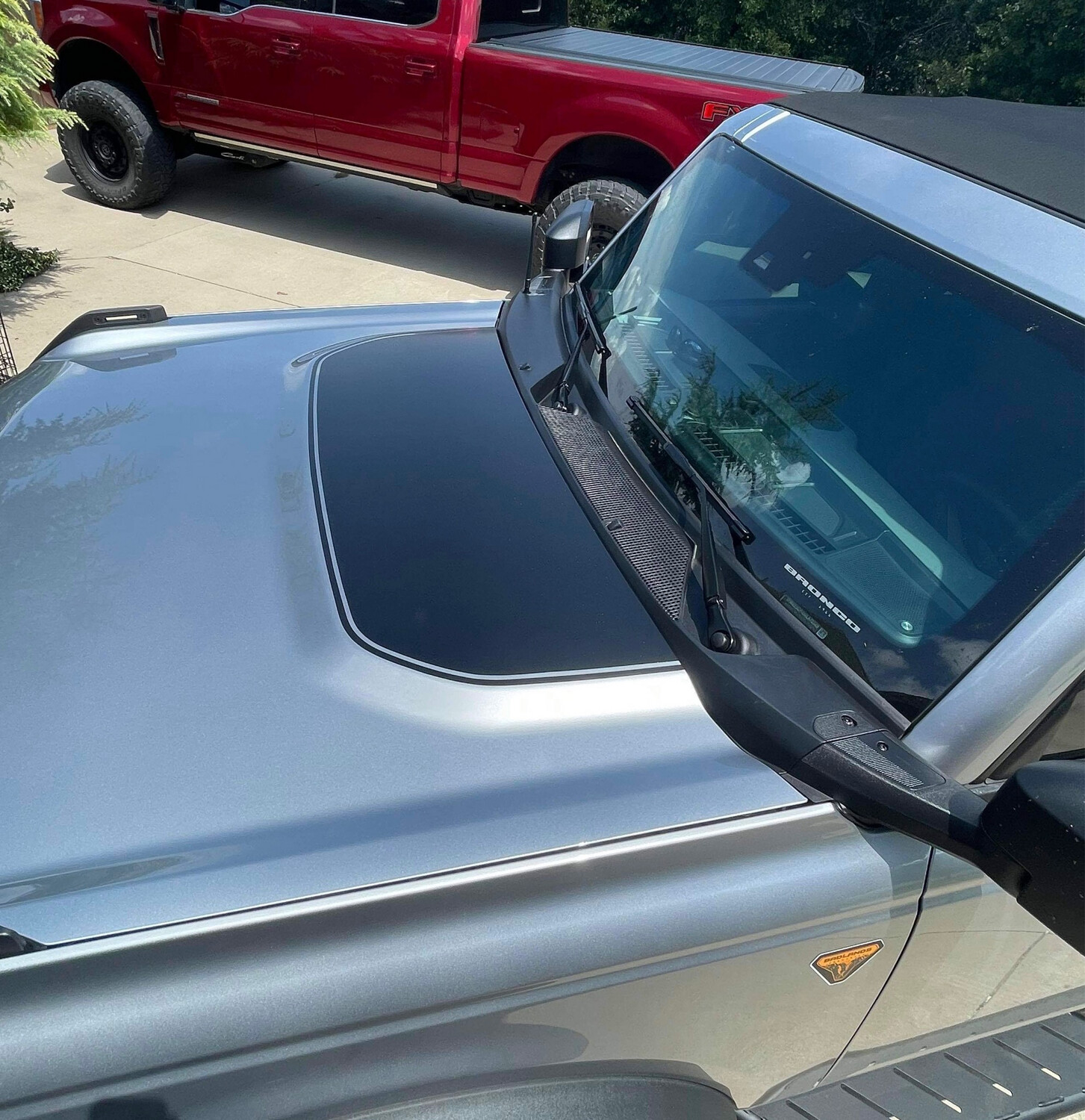 2021-up Ford Bronco Hood Bump Vinyl Graphics Kit