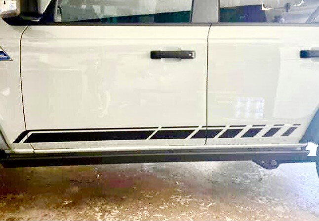 2021-up Ford Bronco Rocker Stripe Side Graphics Kit #3