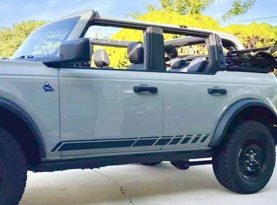 2021-up Ford Bronco Rocker Stripe Side Graphics Kit #3