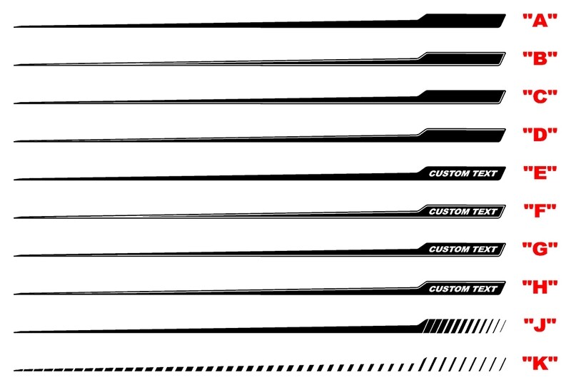 2021-up Ford Bronco Tapered Spear Side Stripe Kit
