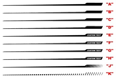 2021-up Ford Bronco Tapered Spear Side Stripe Kit