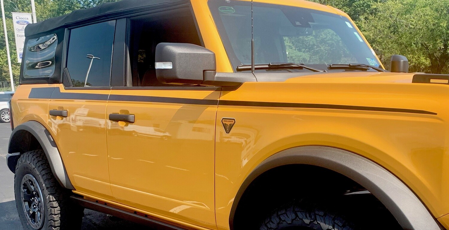 2021-up Ford Bronco Tapered Spear Side Stripe Kit