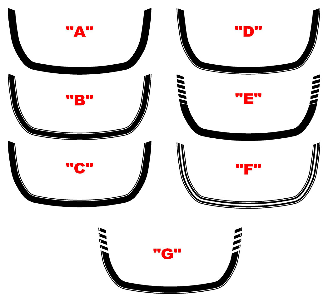 2021-up Ford Bronco Retro Explorer #1 Style Hood Bump Surround Vinyl Graphics Kit