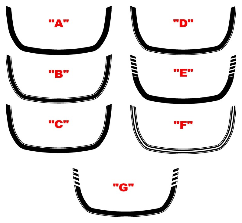2021-up Ford Bronco Retro Explorer #1 Style Hood Bump Surround Vinyl Graphics Kit