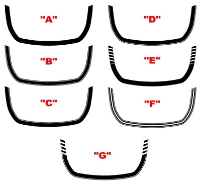 2021-up Ford Bronco Retro Explorer #1 Style Hood Bump Surround Vinyl Graphics Kit