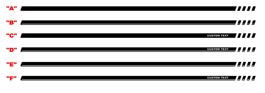 2021-up Ford Bronco Full Length FE Style Upper Side Stripe Kit