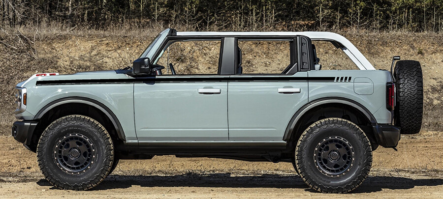 2021-up Ford Bronco Full Length FE Style Upper Side Stripe Kit