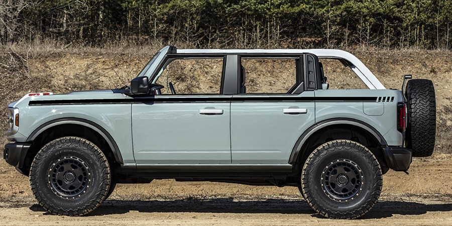 2021-up Ford Bronco Full Length FE Style Upper Side Stripe Kit