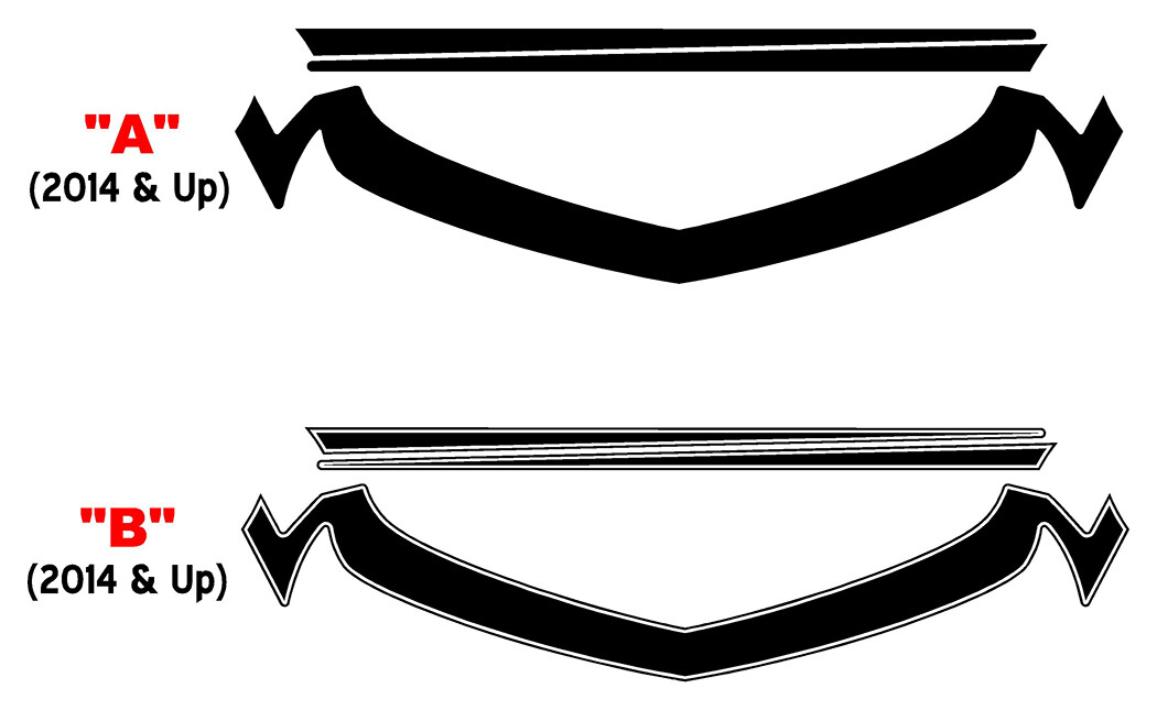 2010 - 2015 Chevrolet Camaro 68' Style Nose/ Fascia Accent Stripe