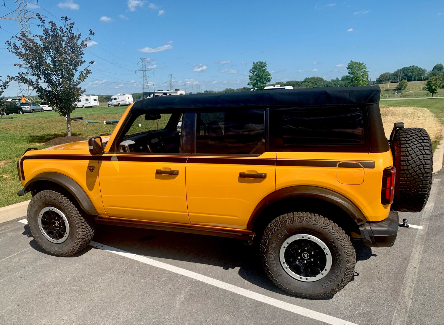 2021-up Ford Bronco Retro "BOSS" Style Side Graphics Kit (Above Body Line)
