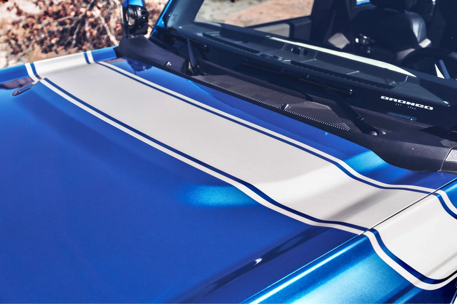 2021-up Ford Bronco Retro Special Decor Style Side/Hood Graphics Kit (Centered on Body Line)