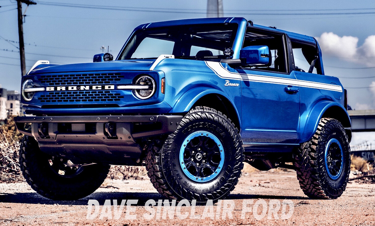 2021-up Ford Bronco Retro Special Decor Style Side/Hood Graphics Kit (Centered on Body Line)