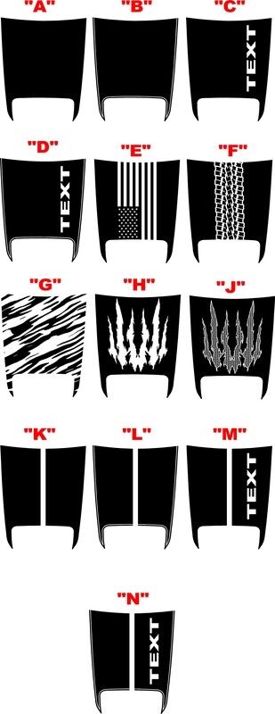 2021 - UP Ram TRX Sport Hood Top Scoop Decal Kit