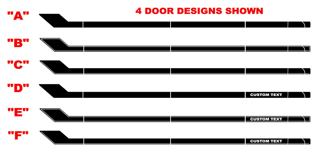 2021-up Ford Bronco Retro Special Decor Style Side Graphics Kit (Centered on Body Line)