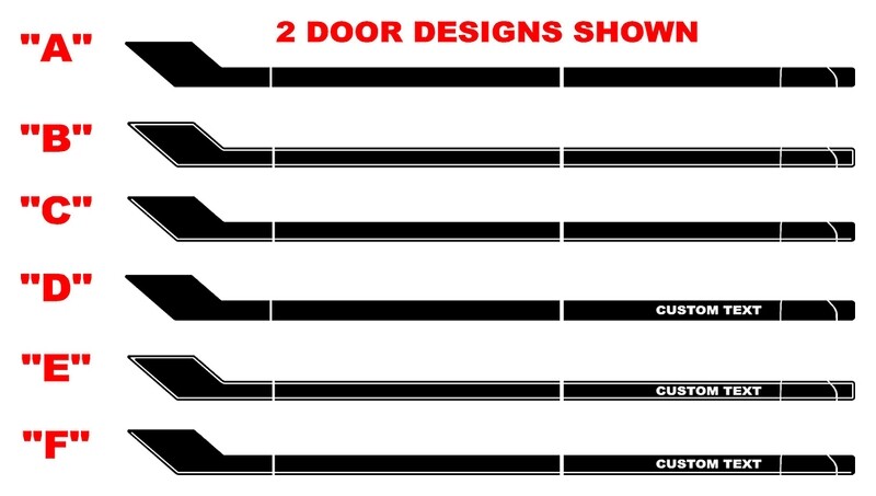 2021-up Ford Bronco Retro Special Decor Style Side Graphics Kit (Centered on Body Line)